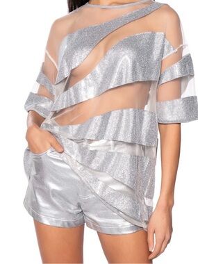 AKIRA Miracles Happen Sheer Cutout Tank
